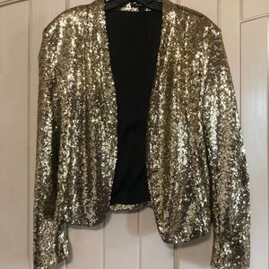 Gold Sequin Blazer